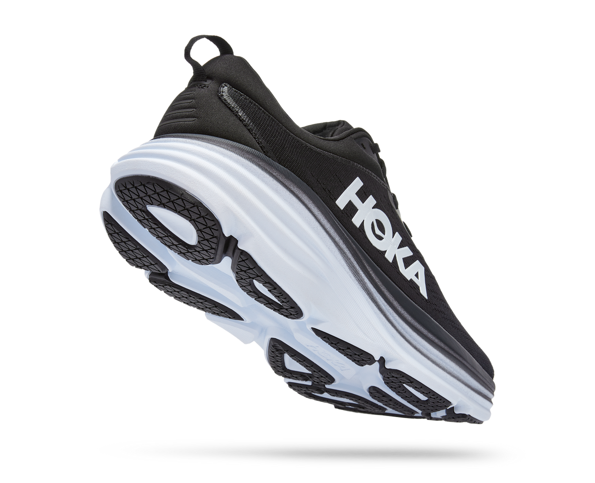 Hoka Mens Bondi 8 Extra Wide- Black/White (1127955-BWHT)