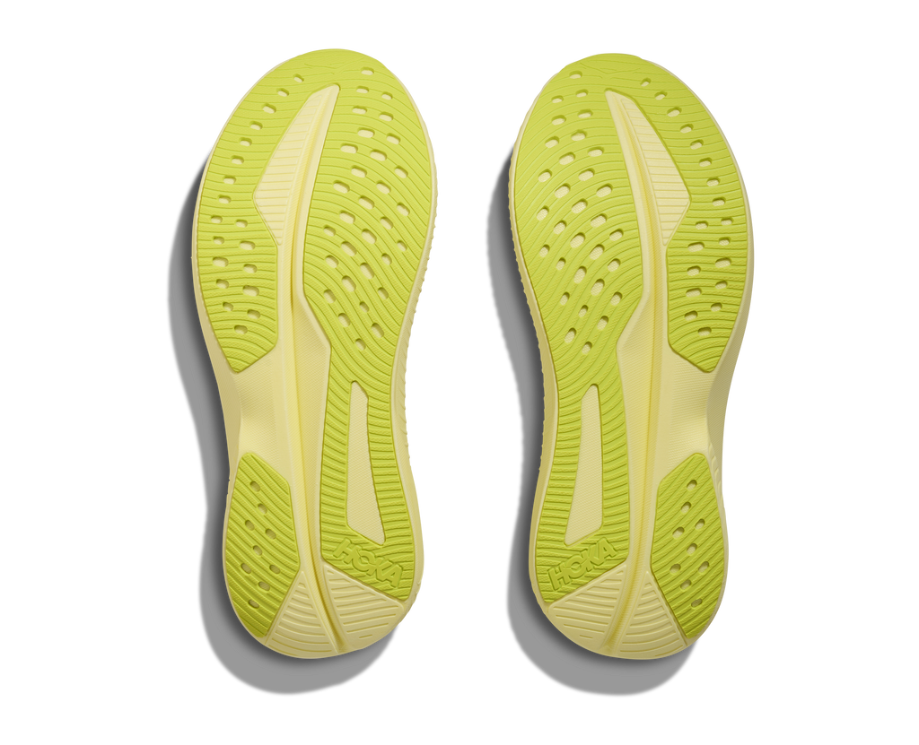 HOKA Women's Mach 6 - WHITE / NEON HOKA CITRUS