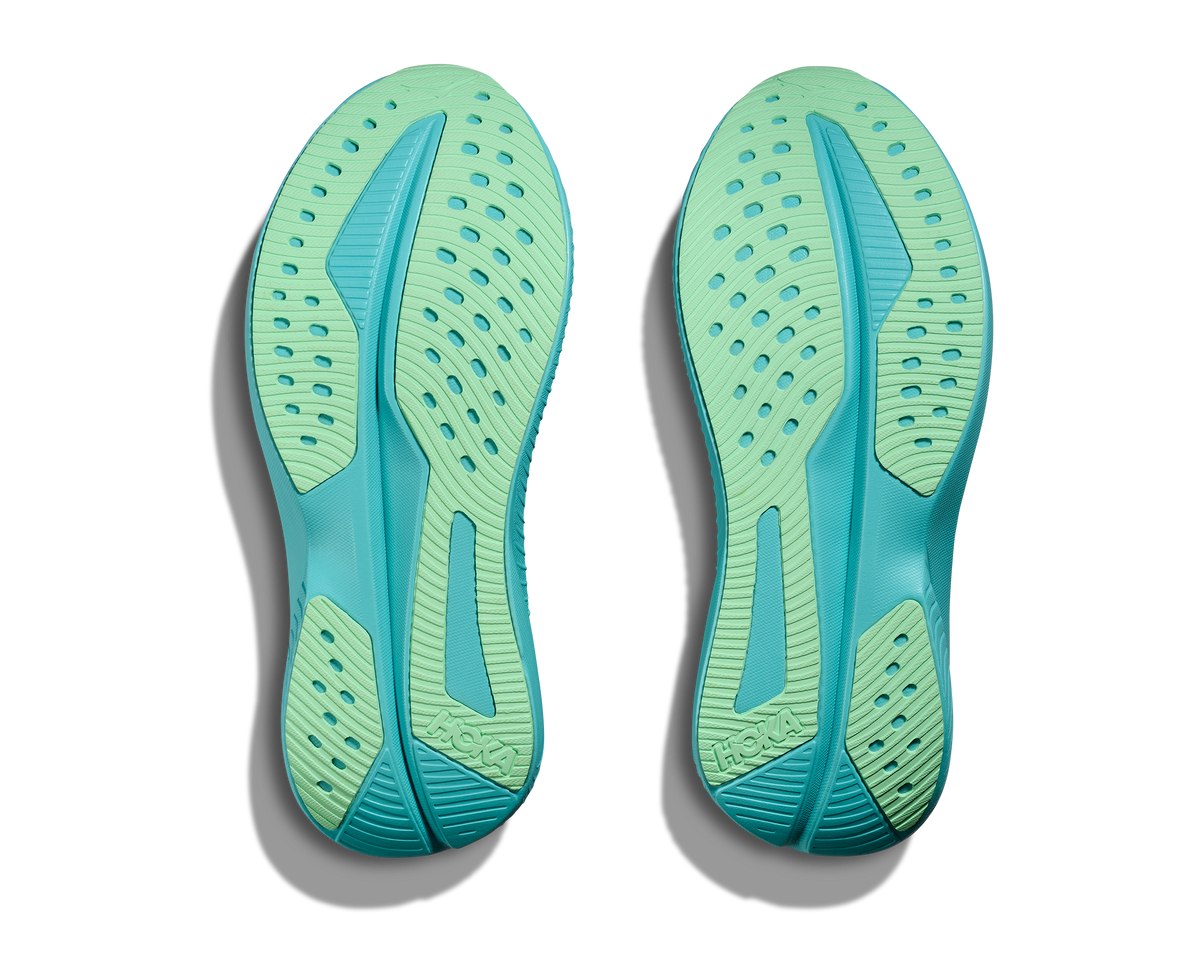 HOKA Women's Mach 6 - WHITE / CIELO BLUE