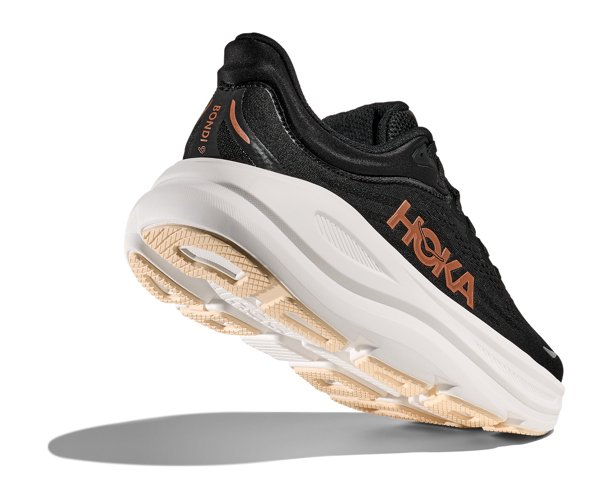 HOKA Women's Bondi 9 - BLACK / ROSE GOLD