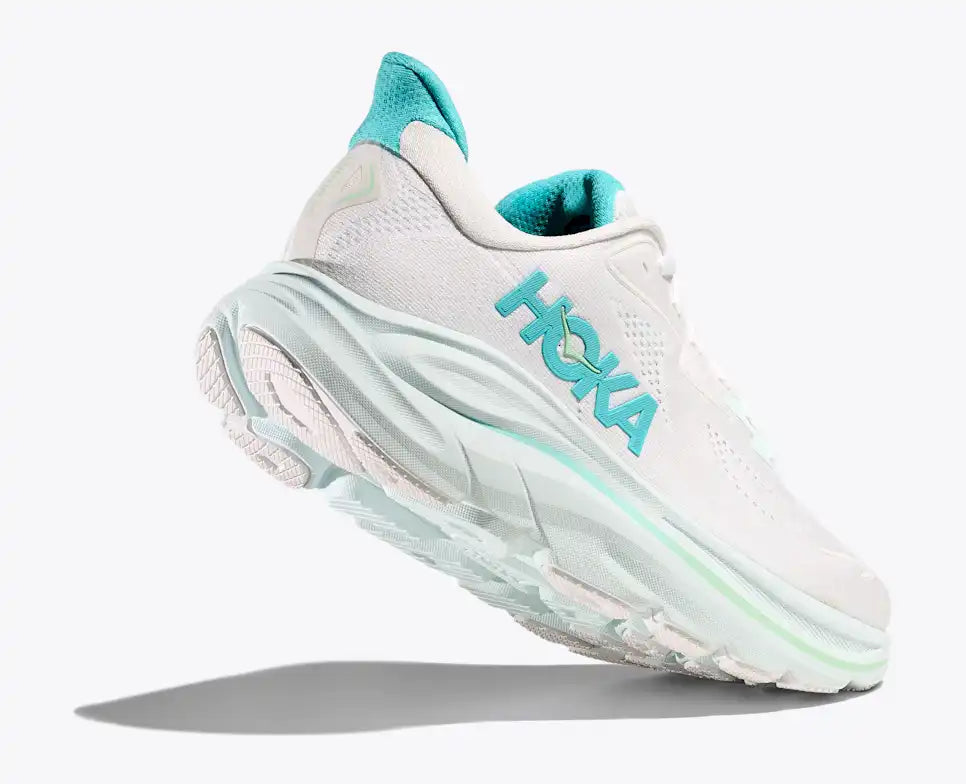 HOKA Women's Clifton 10 - WHITE / CIELO BLUE (Wide)