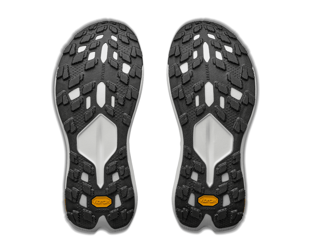 HOKA Men's Tecton X 4 - FROST / NEON TANGERINE