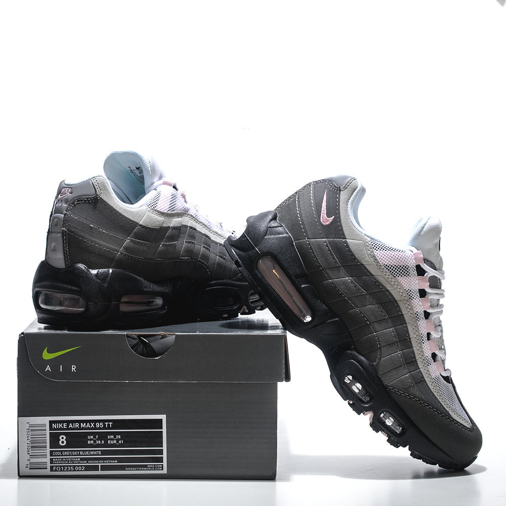 Air Max 95-Style Sneakers – Grey & Black